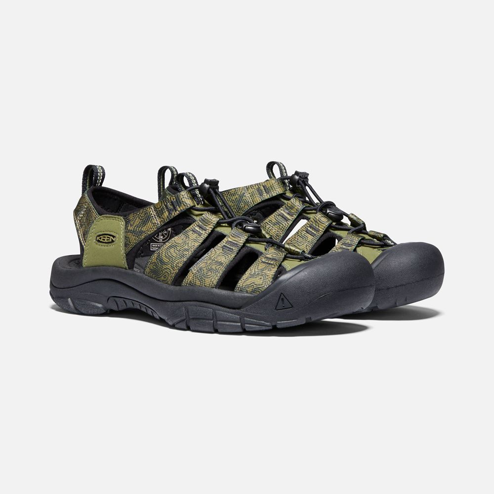 Keen Outdoor Sandalet Erkek Zeytin Yeşili/Siyah - Newport H2 - Türkiye ETBG56193